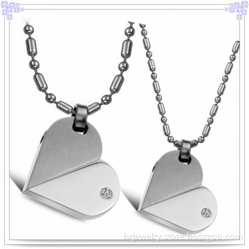 Fashion Pendant Stainless Steel Couple Necklace (HR2129)